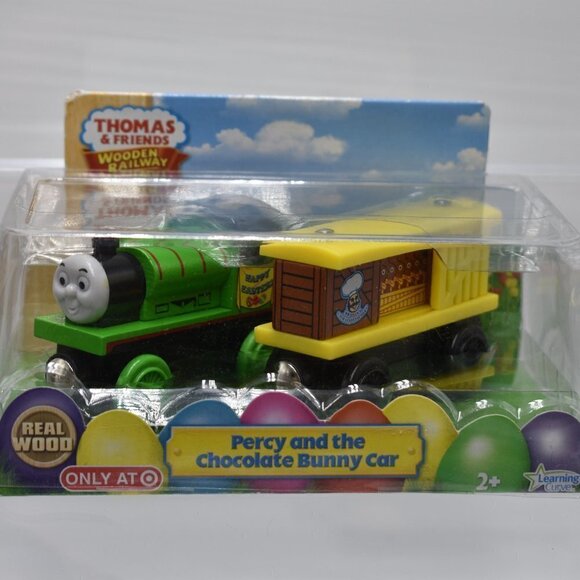 Percy and the Chocolate Bunny Car Thomas & Friends Wooden Railway Trains 2011 - Picture 1 of 7